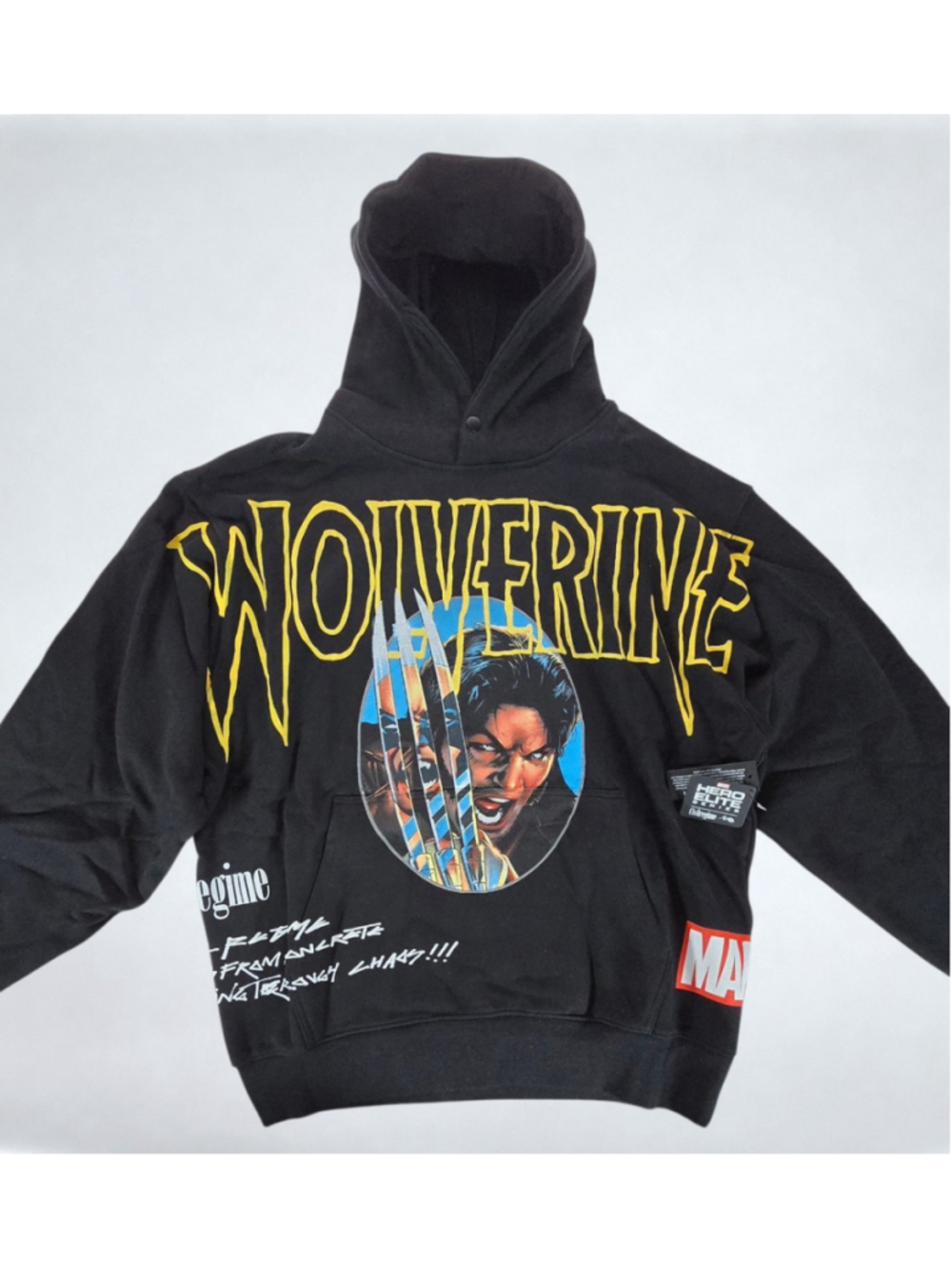 Civil Regime x Marvel Wolverine Logan Snap Hoodie in Black • Large
